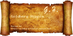 Goldberg Hippia névjegykártya